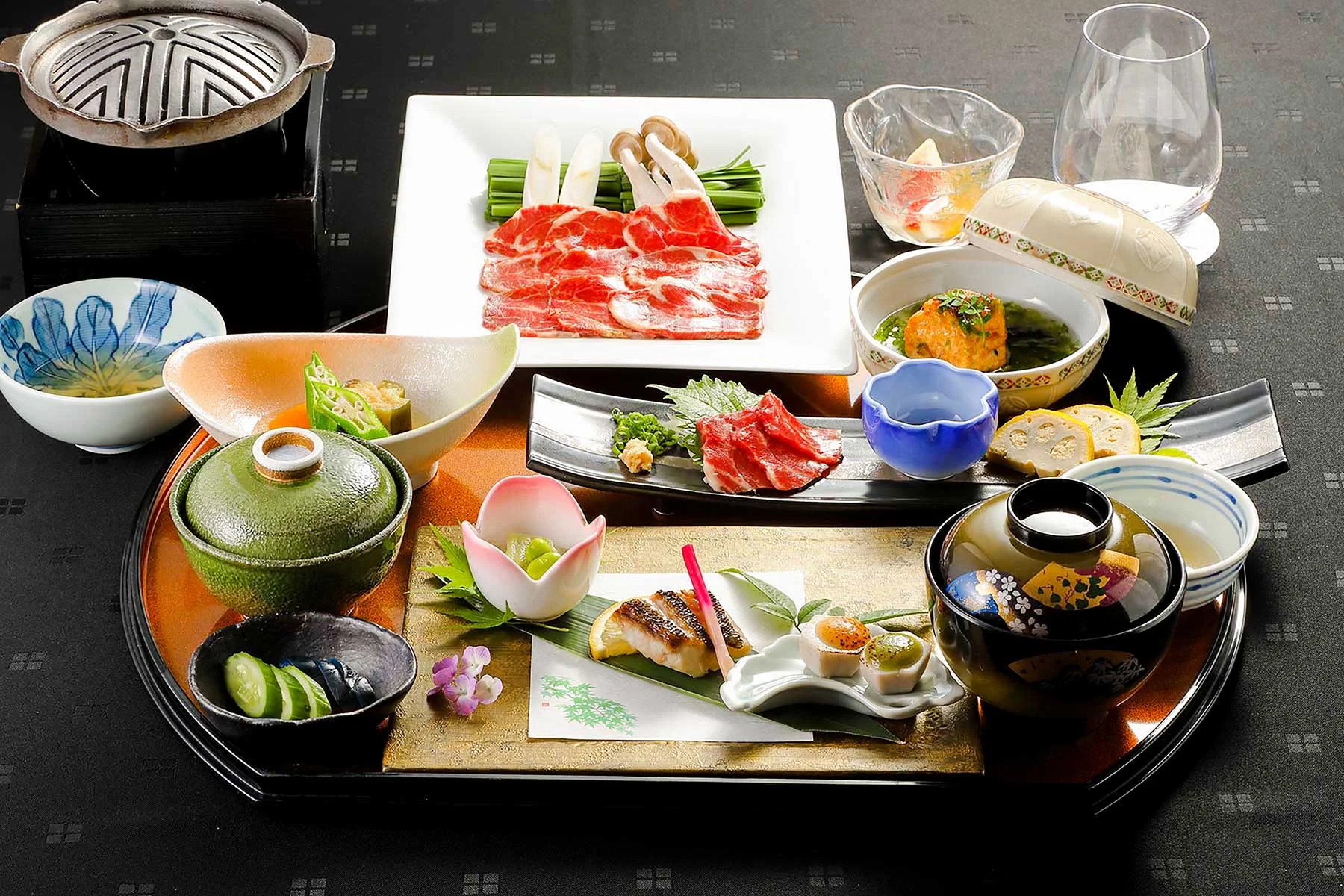 松屋本館 松屋御膳 献立一例 — 郷土三点をはじめとした御膳料理