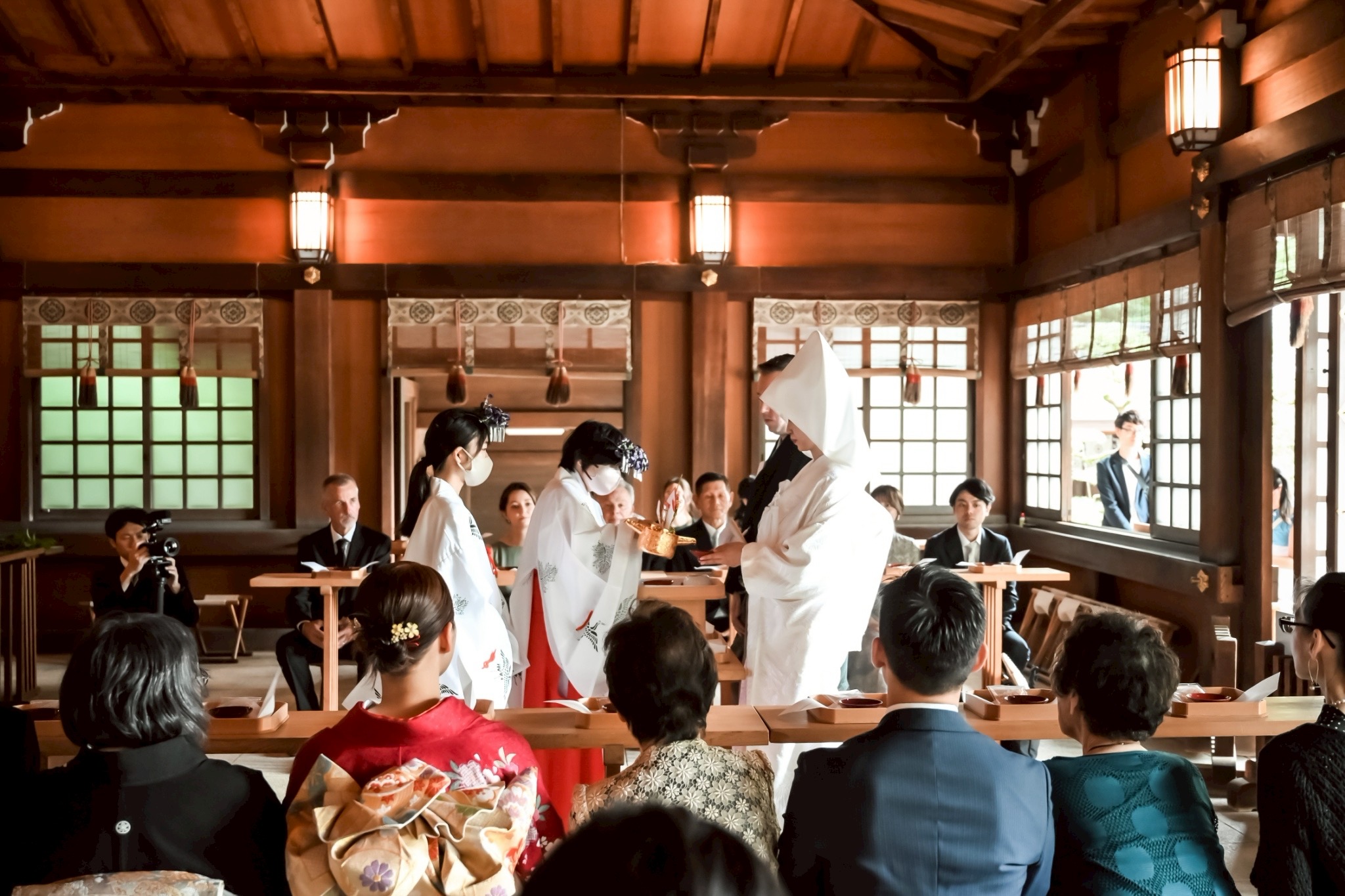 出水神社での神前式