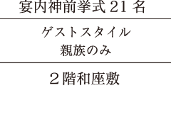 宴内神前挙式21名